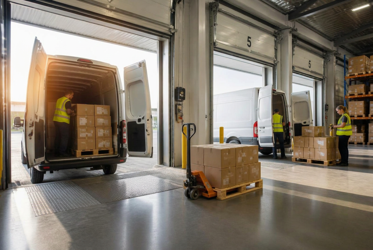 Warehouse dispatch and delivery vans